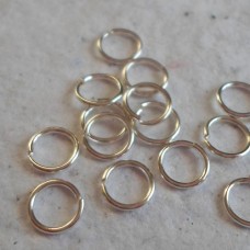 Silver Plate Jump Rings x 50