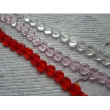 Glass Beads ~ 8mm Transparent Disc 