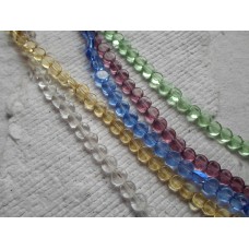 Glass bead ~ 6mm Transparent Disc Bead