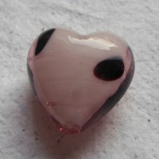 Pink Puffed Heart Pendent