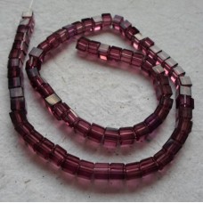 Lead Crystal Cubes 6mm Plum