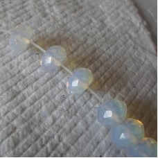 Faux Opalite Faceted Abacus Beads