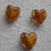 Glass Beads ~ Silver lined Hearts
