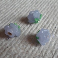 Glass bead ~ 10mm Lavender Rose Shaped  