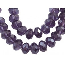 Glass Abacus Faceted ~ Indigo ~ Pack 20