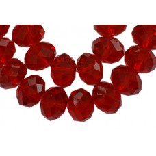 Glass Abacus Faceted ~ Red ~ Pack of 20