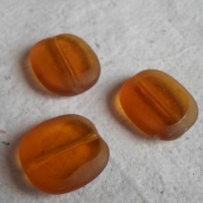 Glass Frosted Ovals in Amber