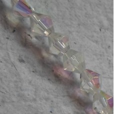 Glass beads ~ Bicone Clear Ab
