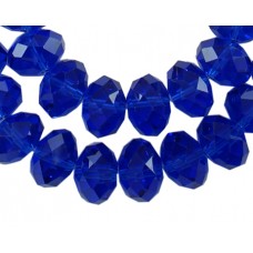 Glass Abacus Faceted ~  Royal Blue ~ Pack 20
