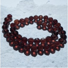 Glass beads ~ Faceted Round Brown