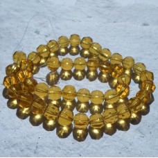 Glass beads ~ Faceted Round Gold