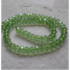 Glass beads ~ Faceted Round Lime
