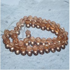 Glass beads ~ Faceted Round Apricot