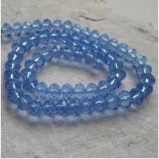 Glass Abacus Faceted ~ Sky Blue ~ Pack 20