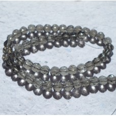 Glass beads ~ Faceted Round Smokey