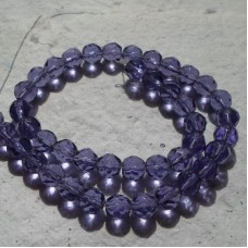 Glass beads ~ Faceted Round Purple