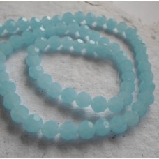 Glass beads ~ Faceted Round Opaque Blue