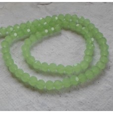 Glass beads ~ Faceted Round Opaque Mint