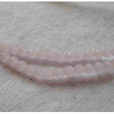 Glass beads ~ Faceted Round Opaque Pink