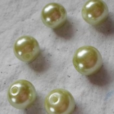 Glass Pearls ~ Lime