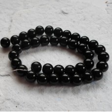 Glass beads ~ Round Black