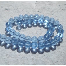 Glass beads ~ Round Sky Blue