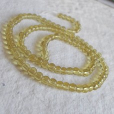 Glass beads ~ Round Yellow