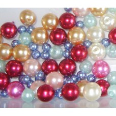 Glass Pearls ~  Assorted colours