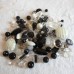 Glass Bead Mix ~ Black And White
