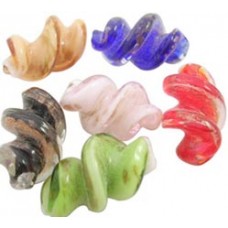 Glass Spiral Beads