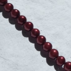 Glass Pearls ~ Cranberry