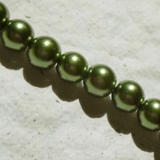 Glass Pearls ~ Sage Green
