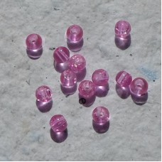 Crackle Beads ~ 4mm Hot Pink 