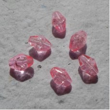 Crackle Bead Bicone pink