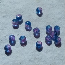 Crackle Bead Pink and Blue