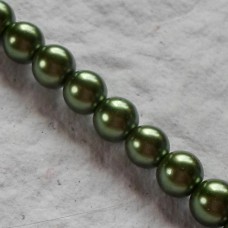 Glass Pearls ~  Woodland Green
