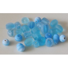 Glass Frosted Bead Mix  ~ In Various Colours