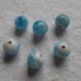 Handmade Indian Glass bead ~ Blue and white Round