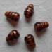 Handmade Indian Glass bead ~ 19mm Amber Drop