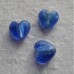 Handmade Indian Glass bead ~ Silver lined Heart in 3 colours