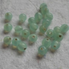 Glass ~ Opaque Mint Round Beads