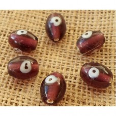 Handmade Indian Glass bead ~ Eye Oval