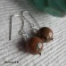 Earrings ~  10mm Semi precious ~ Sterling Silver