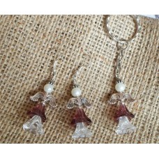 Angel Keyrings and Earrings sets ~  Various Colours
