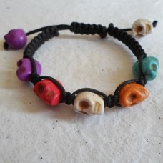 Bracelet ~ Shamballa Skulls