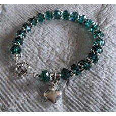 Bracelet ~ Faceted with Heart
