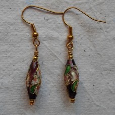 Earrings ~ Cloisonné Torpedo