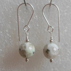 Earrings ~  8mm Semi precious Stones and Sterling fittings