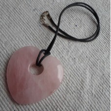 Necklace ~  Rose Quartz ~ Heart Pendant
