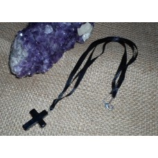 Necklace ~  Black Onyx Cross